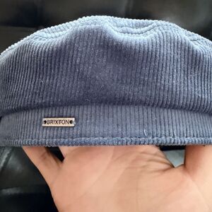 Brixton Corduroy Fiddler Fisherman Cap Blue Sz L 7 1/2